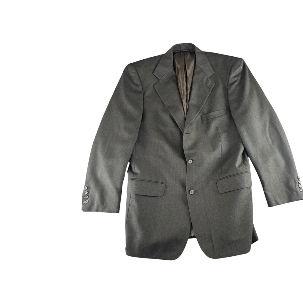 Gordon Thomas Collectibles‎ Mens Charcoal Grey 2 Button Blazer Sport Coat 43L